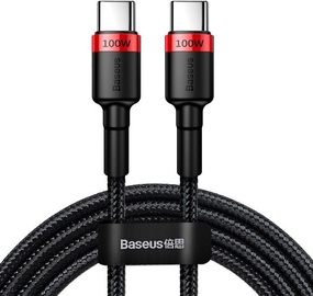 Juhe Baseus BSU1520REDBLK, 2 x USB-C, 2 m, must