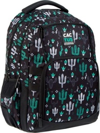 Skolas mugursoma Starpak Cactus 446512, balta/melna/zaļa