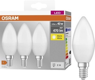 Лампочка Osram LED, B40, белый, E14, 4.9 Вт, 470 лм