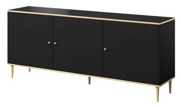 Kummut Cama Meble Glamour 180, kuldne/must, 180 x 40 x 75.5 cm