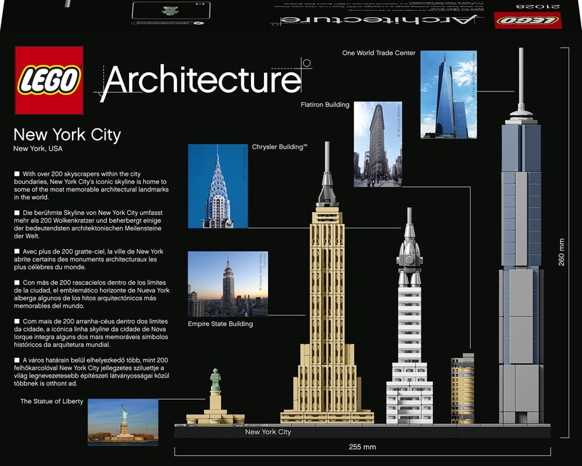 Конструктор LEGO Architecture Нью-Йорк 21028, 598 шт.