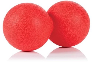 Массажный шарик Gymstick Myofascia Doubleball 61020, красный, 63 мм