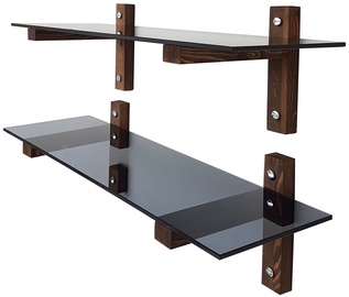 Sienas plaukts Kalune Design R202, valriekstu, 85 cm x 25 cm x 25 cm