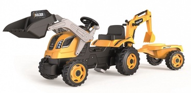 Traktor Smoby Max, must/kollane