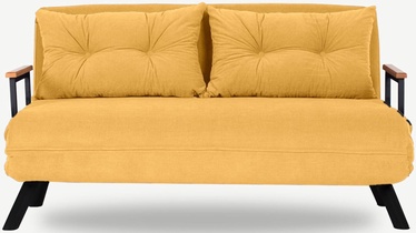 Диван-кровать Hanah Home Sando 2-Seater, горчичный, 78 x 133 см x 78 см