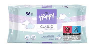 Niisked salvrätikud Happy Classic Sensitive, 56 tk