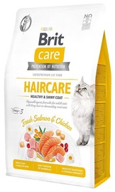 Сухой корм для кошек Brit Care Haircare Healthy&Shiny Coat, рыба, 2 кг