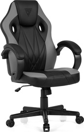 Spēļu krēsls SENSE7 Prism, 61.5 x 58 x 110 - 119 cm, melna/pelēka