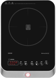 Мини-плита индукционная Philco PHCP 2020, 2000 Вт, серебристый/черный
