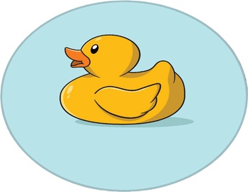 Vannas istabas paklājs Foutastic Canard 359CHL4869, zila/dzeltena, 200 cm x 200 cm
