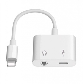 Adapteris Platinet Lightning, Lightning / 3.5 mm, balta