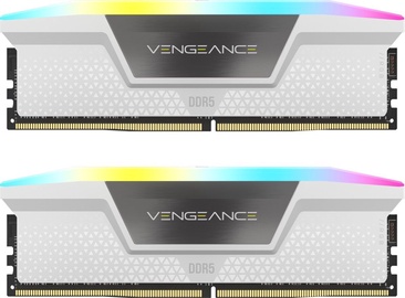 Operatīvā atmiņa (RAM) Corsair Vengeance RGB White, DDR5, 32 GB, 5600 MHz (bojāts iepakojums)