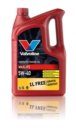 Машинное масло Valvoline MaxLife 5W - 40, синтетический, для легкового автомобиля, 5 л