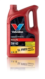 Motoreļļa Valvoline MaxLife 5W - 40, sintētiskais, vieglajam auto, 5 l