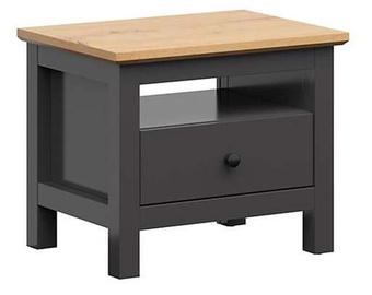 Ночной столик Hesen S515-KOM1S/5/6-GF/DASN, дубовый/графитовый, 60 x 44 см x 50 см