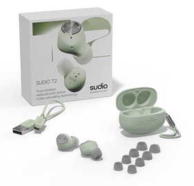 Беспроводные наушники Sudio T2 in-ear, зеленый