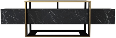 ТВ стол Kalune Design Bianco, золотой/черный, 1600 мм x 461 мм x 498 мм