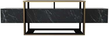 TV-laud Kalune Design Bianco, kuldne/must, 160 cm x 46.1 cm x 49.8 cm