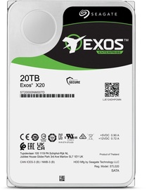 Serverių kietasis diskas (HDD) Seagate Exos X20 ST20000NM007D, 256 MB, 3.5", 20 TB