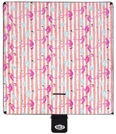 Коврик для кемпинга Nils Camp Flamingo NC2313, алюминиевый/белый/черный/розовый, 200 x 200 см