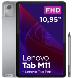 Планшетный компьютер Lenovo Tab M11 ZADB0299SE, 11″, 8GB/128GB, 4G, luna grey
