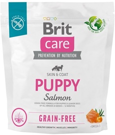 Sausā suņu barība Brit Care Puppy Salmon, lasis, 1 kg