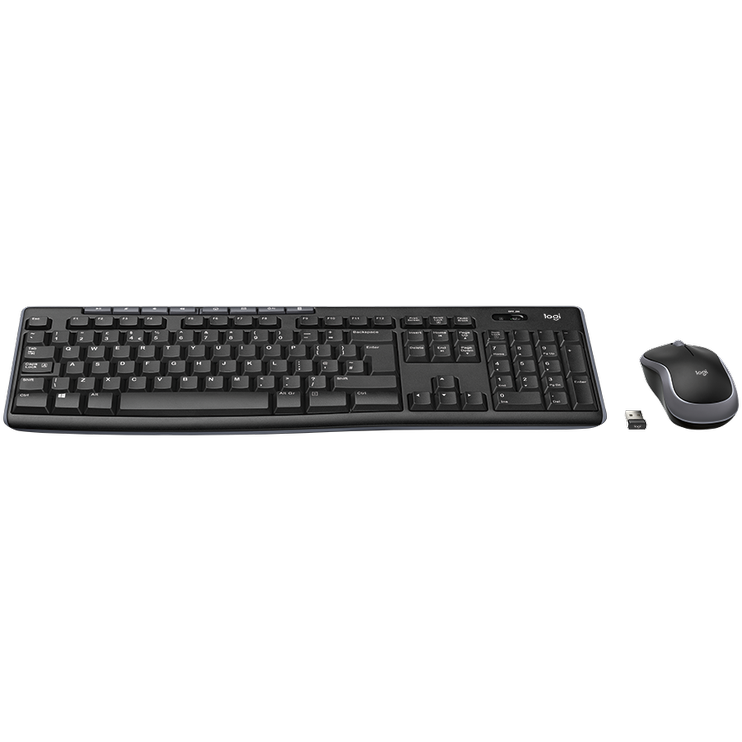 Klaviatūra Logitech MK270 EN/RU, melna, bezvadu