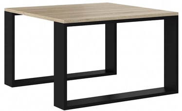 Журнальный столик Top E Shop Modern Mini, черный/дубовый, 67 см x 67 см x 40 см