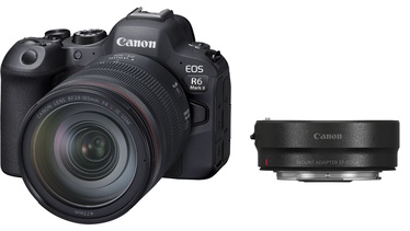 Süsteemne fotoaparaat Canon EOS R6 Mark II + RF 24-105mm f/4L IS USM + Mount Adapter EF-EOS R