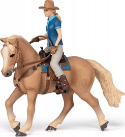 Фигурка-игрушка Papo Wild West Horse And Cowgirl 410753