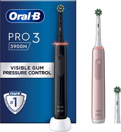 Электрическая зубная щетка Braun Oral-B Pro 3 3900N, черный/розовый
