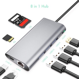 USB-разветвитель RoGer Hub 8in1 RO-8IN1-SI