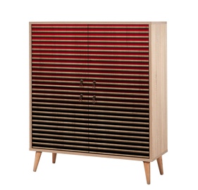 Шкафчики Kalune Design Multilux 221, коричневый/красный, 36 см x 95 см x 111 см