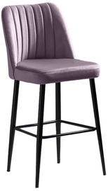 Baro kėdė Kalune Design Vento 107BCK1114, juoda/alyvinė, 45 cm x 49 cm x 99 cm, 4 vnt.