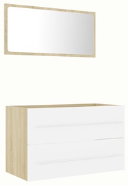 Комплект мебели для ванной VLX 804841, белый/дубовый, 38.5 x 80 см x 48 см