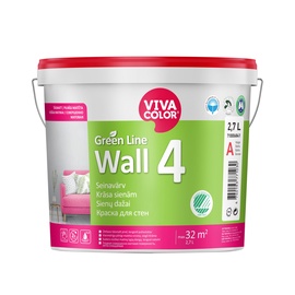 Seinavärv Vivacolor Green Line Wall 4, valge, 2.7 l