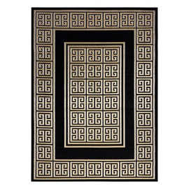 Ковер комнатные Hakano Mosse Greek 2, золотой/черный, 150 см x 80 см