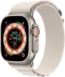 Nutikell Apple Watch Ultra GPS + Cellular, 49mm Titanium Case with Starlight Alpine Loop - Large, titaan