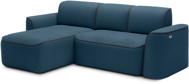 Stūra dīvāns Ume, zila, 190 x 287 cm x 88 cm