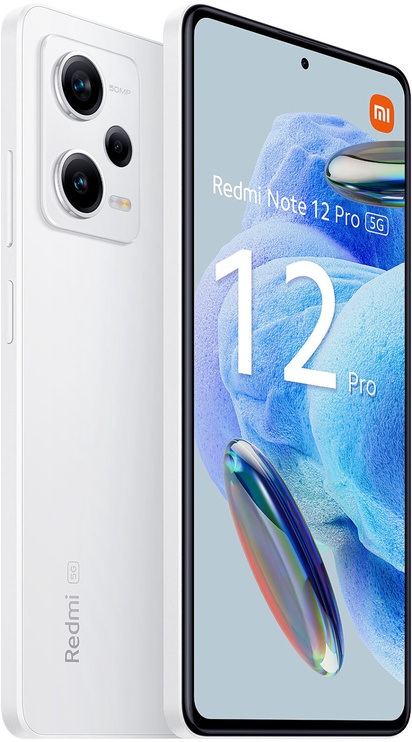 Mobiiltelefon Xiaomi Redmi Note 12 Pro 5G, valge, 8GB/256GB