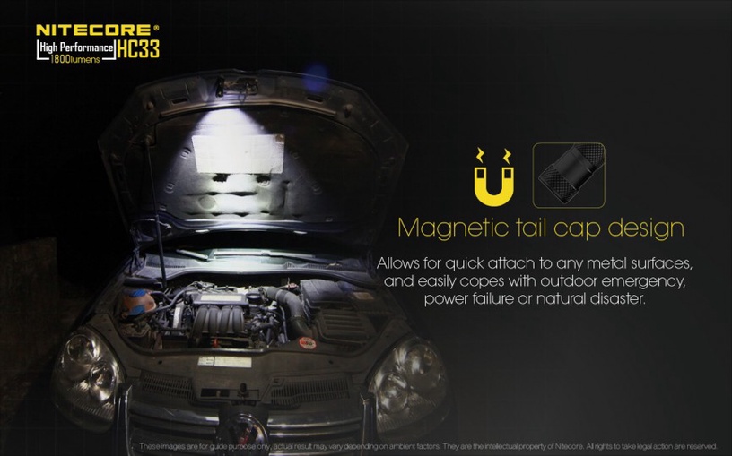 Pealamp Nitecore HC33, 4000 °K