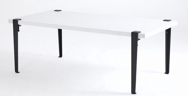 Kafijas galdiņš Kalune Design Fonissa, balta/melna, 60 cm x 120 cm x 45 cm