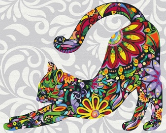 Krāsošanas komplekts Symag Paint it! Flower cat BS21213, daudzkrāsaina