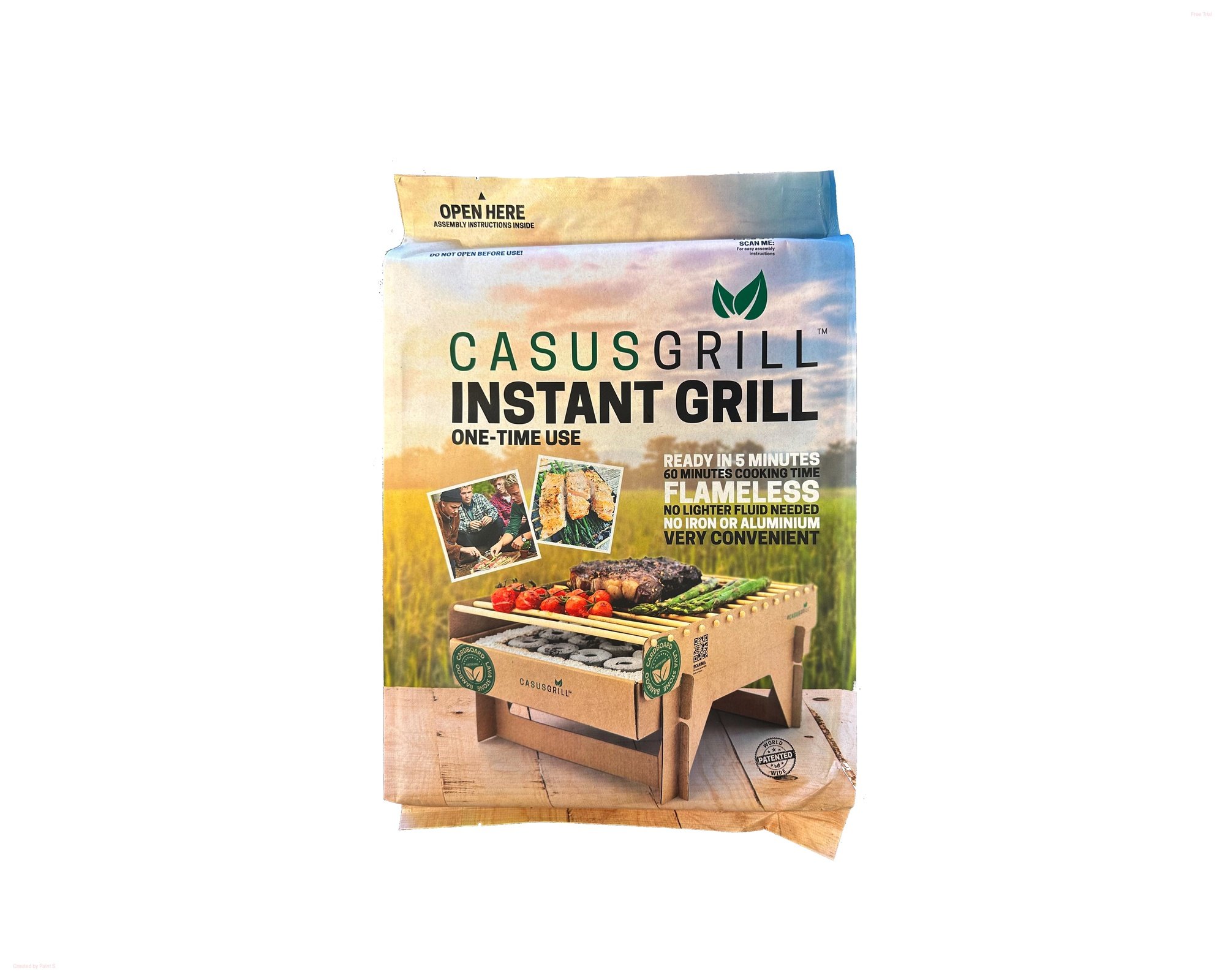 Гриль для барбекю Casus Grill EV060-XXX-06P-04, 32 x 24 x 5.5 см - 1a.lt