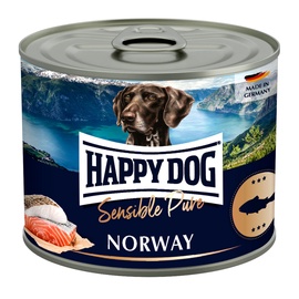 Mitrā barība (konservi) suņiem Happy Dog Sensible Pure Norway, zivs, 0.2 kg