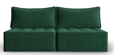 Moduļu trīsvietīgs dīvāns Micadoni Home Mike Velvet, zaļa, 160 x 90 cm x 78 cm