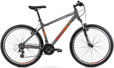 Велосипед горный Romet Rambler R7.0, 27.5 ″, 17" (41.91 cm) рама, серебристый/oранжевый/графитовый