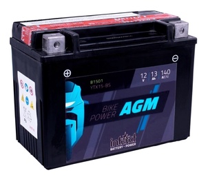 Akumulators IntAct Bike Power AGM, 12 V, 15 Ah, 140 A