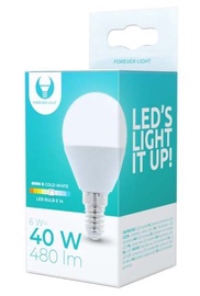 Spuldze Forever Light LED, G45, auksti balta, E14, 6 W, 480 lm