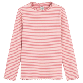 Krekls ar garām piedurknēm, meitenēm Cool Club Stripes CCG2721672, gaiši rozā, 134 cm